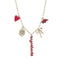 Gameday Charm Necklace – Red & Gold Football Spirit Paperclip Chain Jewelry