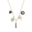 Gameday Charm Necklace – Garnet & Gold Football Spirit Jewelry | Paperclip Chain Necklace