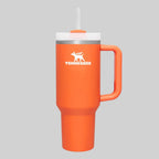 40oz insulated tumbler with Handle & Straw-Stainless Steel Travel Cup