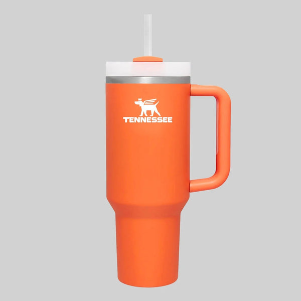 Rally Stand 40 oz Insulated Tumbler - White & Orange