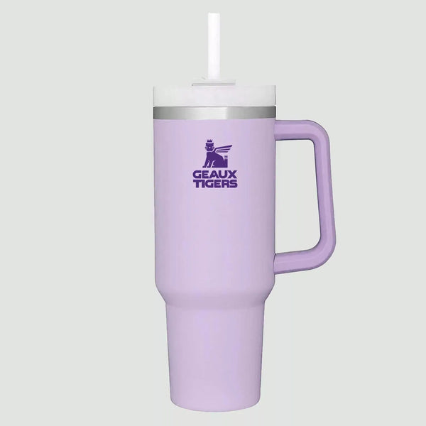 Rally Stand 40 oz Insulated Tumbler - Purple & Gold