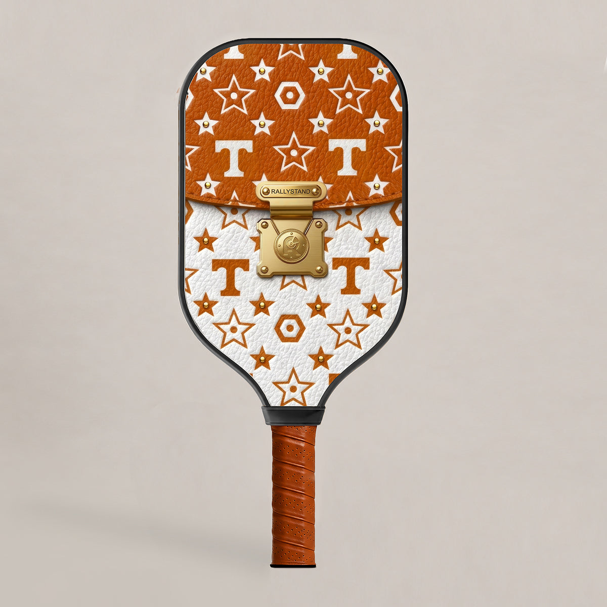 Rally Stand Carbon Fiber Pickleball Paddle – Desert Orange & White Main image