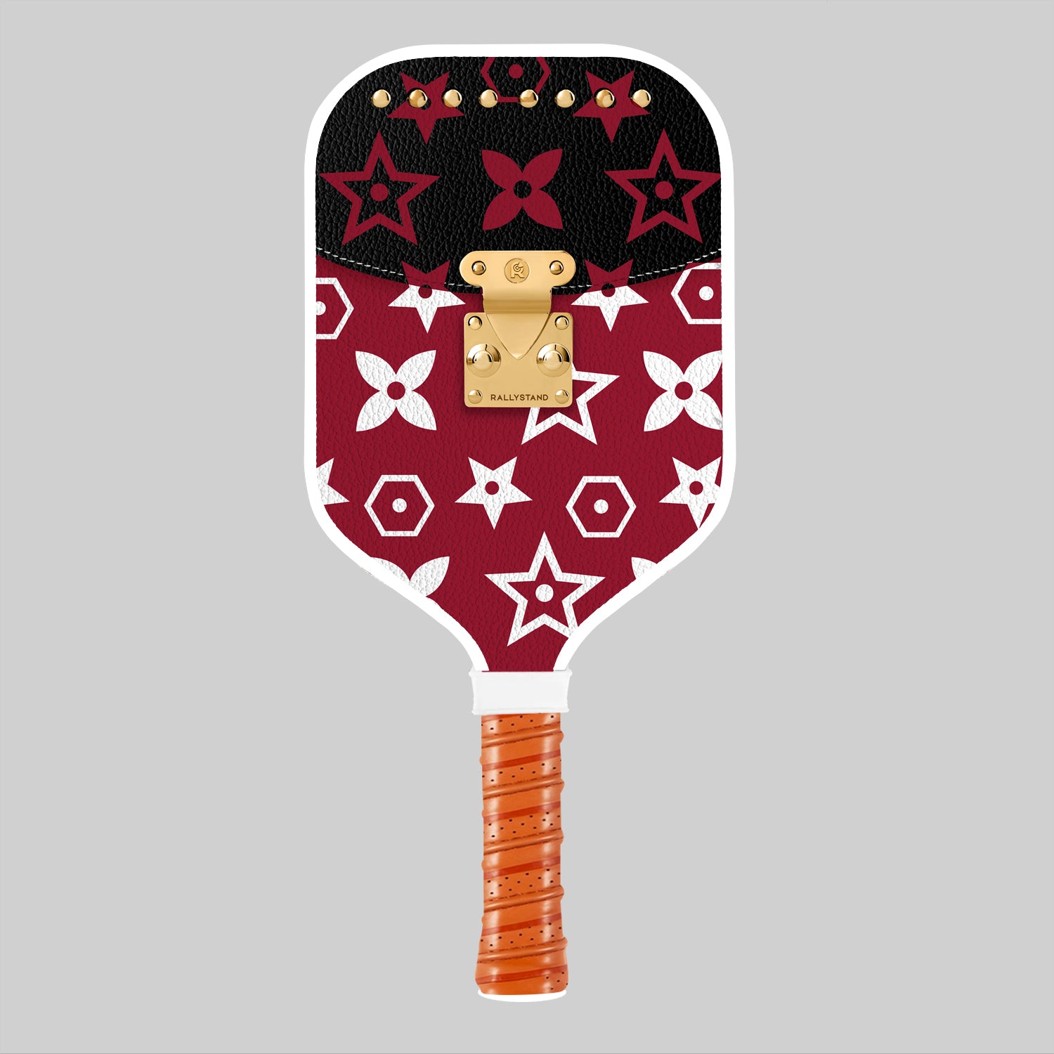 Luxury Maroon & Black Design Pickleball Paddle – Designer Carbon Fiber Performance Paddle | Lightweight Spin & Control USA Approved