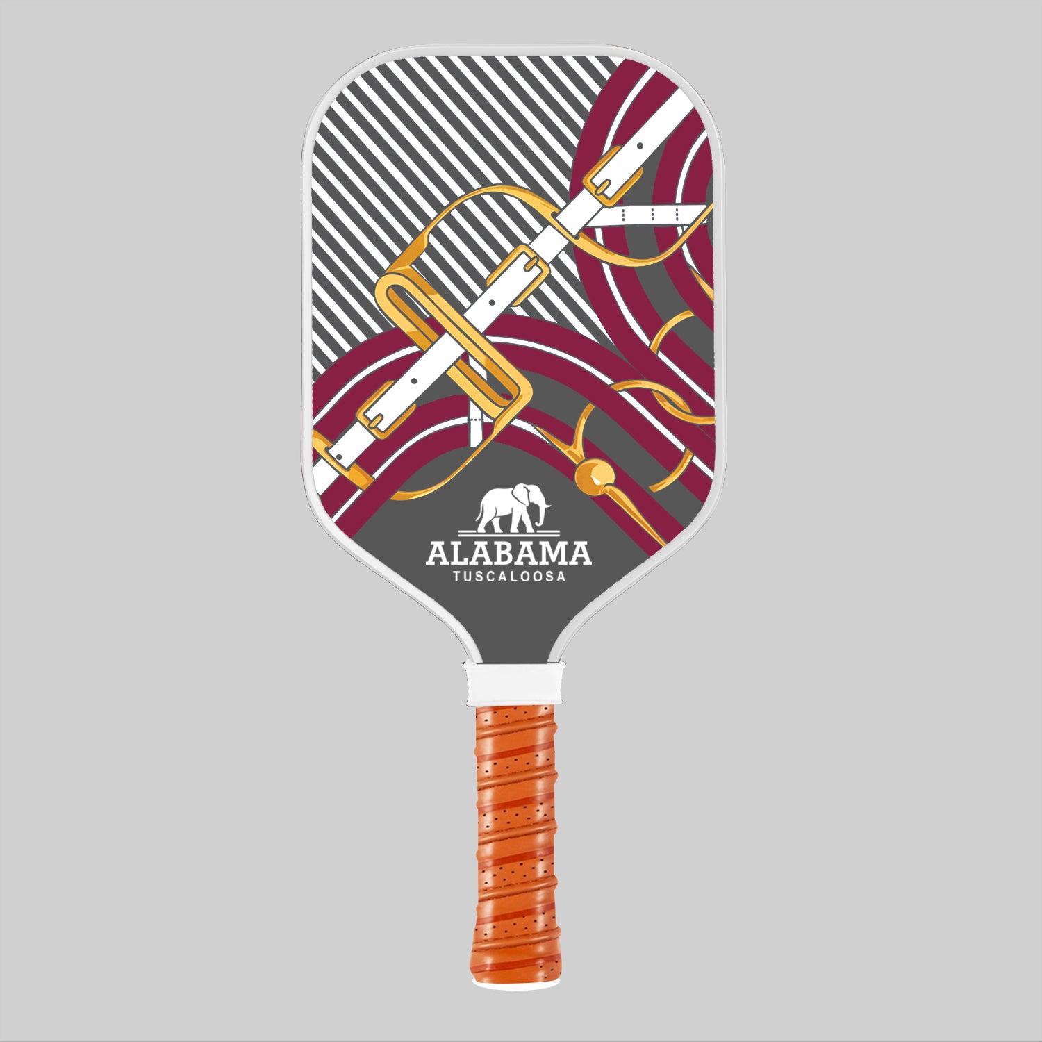 Gameday Crimson & White Pickleball Paddle | Alabama-Inspired Carbon Fiber Lightweight Paddle (Copy) Main image