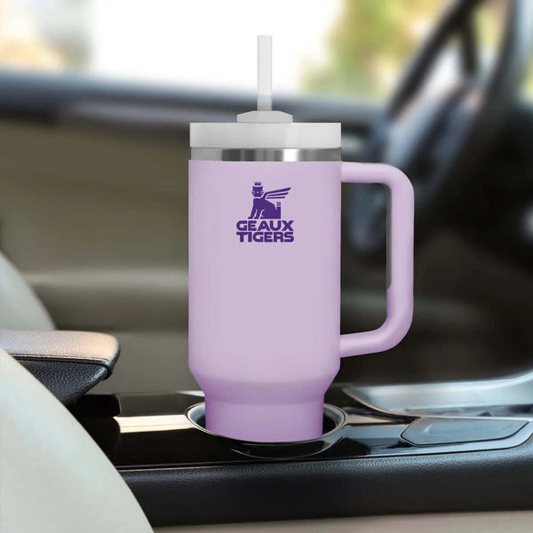 Rally Stand 40 oz Insulated Tumbler - Purple & Gold